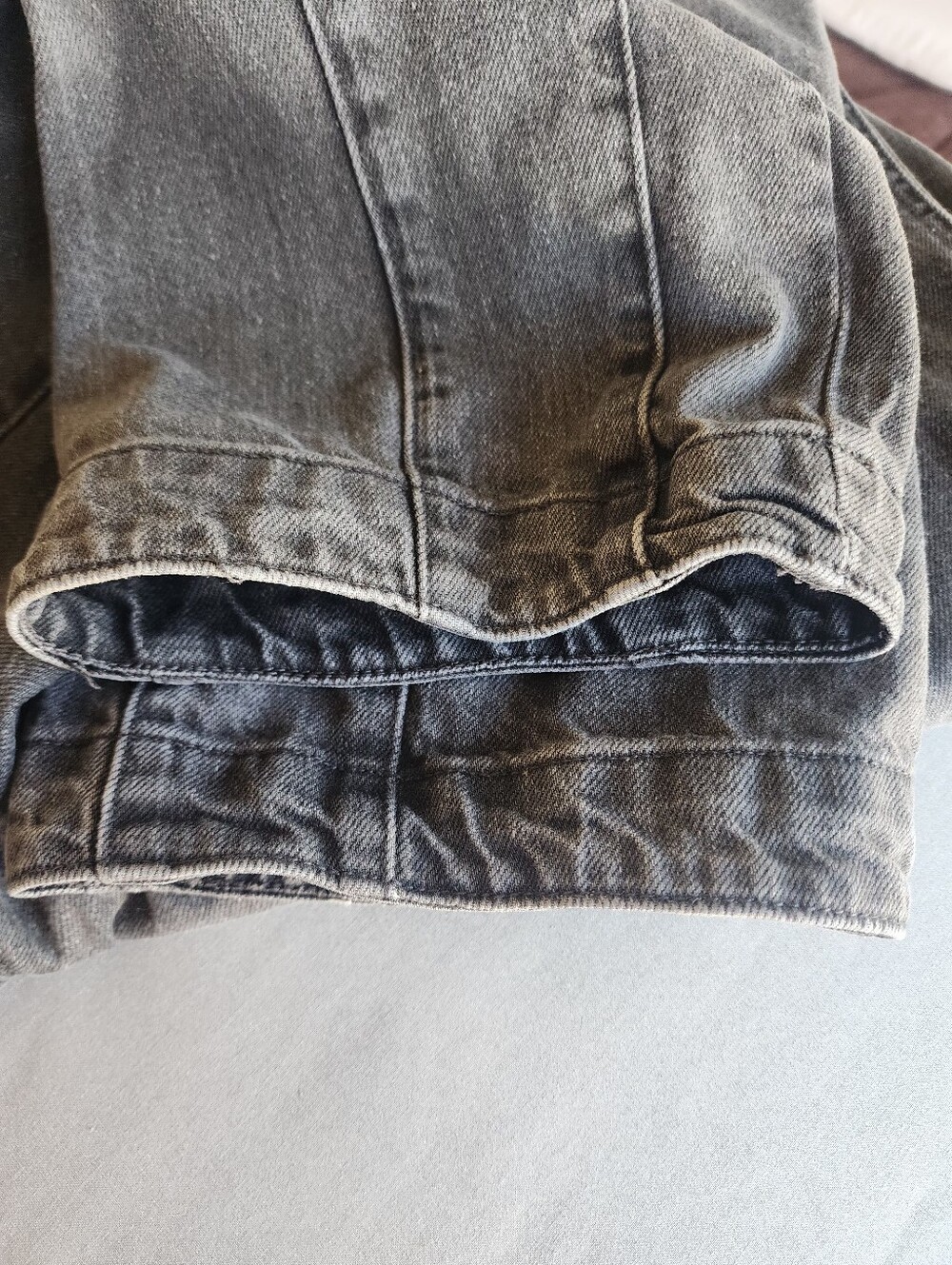 Free People High Roller Denim Jumpsuit Harem Baggy Mineral Black Size L - Picture 8 of 12